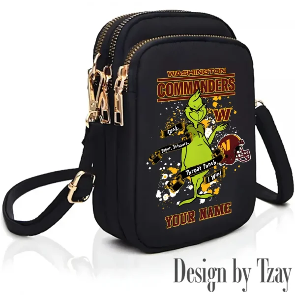 Washington Commanders Cute Shoulder Bag With Colorful Canvas Zipper Printed S9CBB489