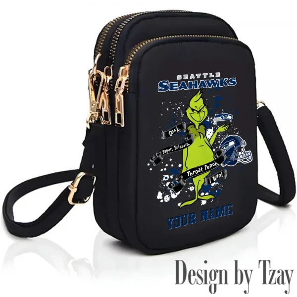 Seattle Seahawks Cute Shoulder Bag With Colorful Canvas Zipper Printed S9CBB492