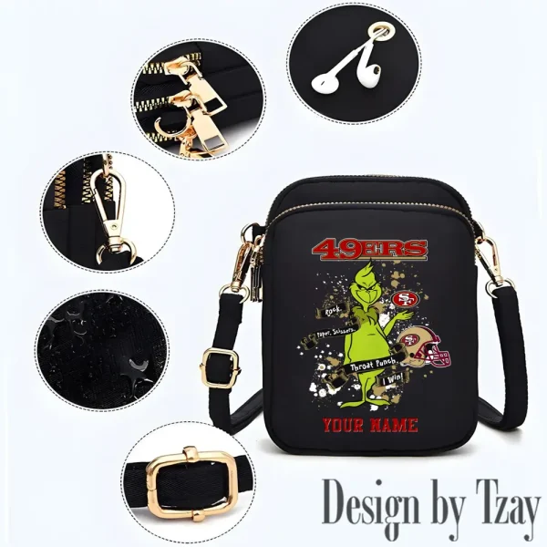 San Francisco 49ers Cute Shoulder Bag With Colorful Canvas Zipper Printed S9CBB493 - Image 2