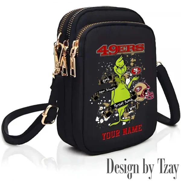 San Francisco 49ers Cute Shoulder Bag With Colorful Canvas Zipper Printed S9CBB493