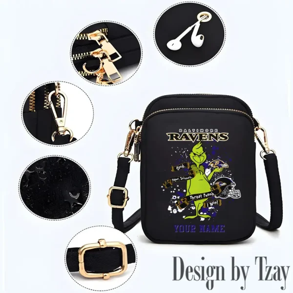 Baltimore Ravens Cute Shoulder Bag With Colorful Canvas Zipper Printed S9CBB495 - Image 3
