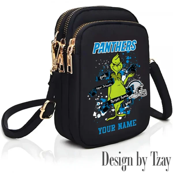 Carolina Panthers Cute Shoulder Bag With Colorful Canvas Zipper Printed S9CBB497