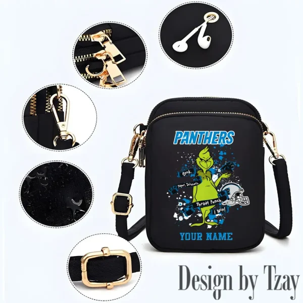 Carolina Panthers Cute Shoulder Bag With Colorful Canvas Zipper Printed S9CBB497 - Image 2