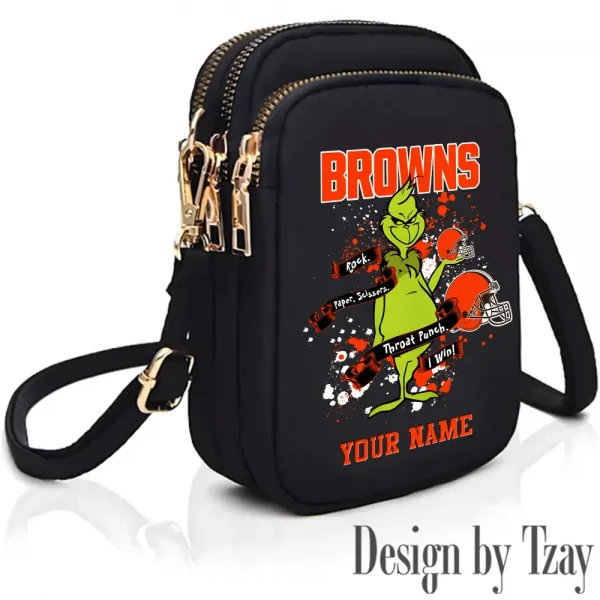 Cleveland Browns Cute Shoulder Bag With Colorful Canvas Zipper Printed S9CBB500