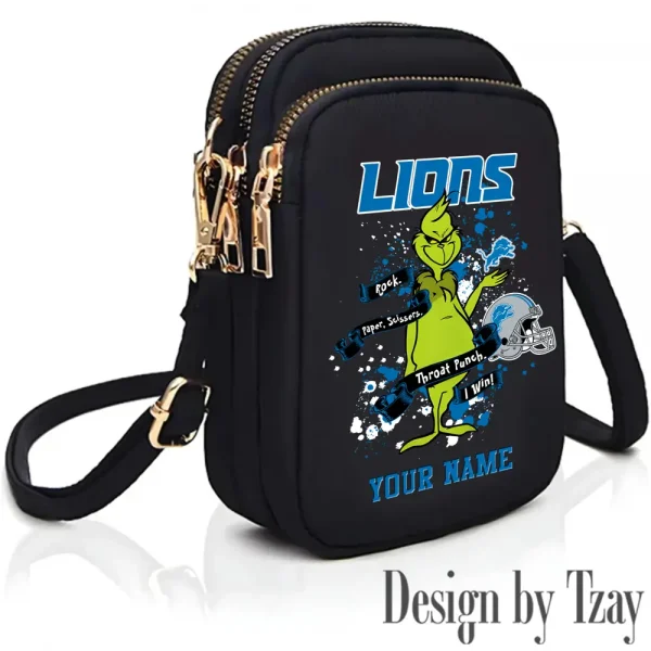 Detroit Lions Cute Shoulder Bag With Colorful Canvas Zipper Printed S9CBB503