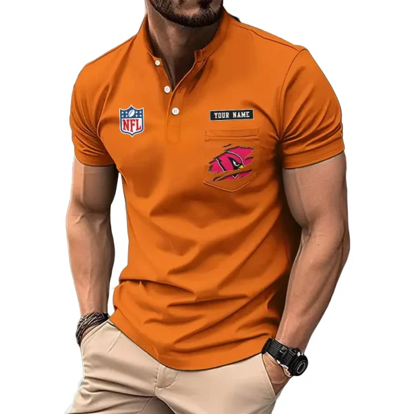 Arizona Cardinals Men's Muscle Henley Shirts New 2025 SPTMMHS001 - Image 6
