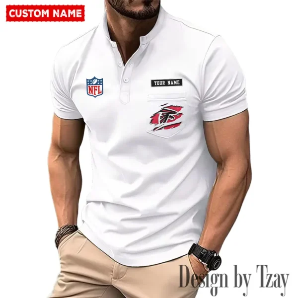 Atlanta Falcons Men's Muscle Henley Shirts New 2025 SPTMMHS002 - Image 3