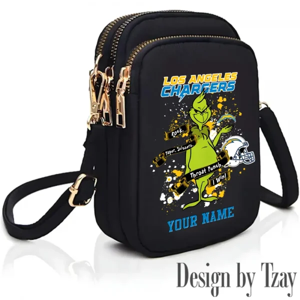 Los Angeles Chargers Cute Shoulder Bag With Colorful Canvas Zipper Printed S9CBB510 - Image 3