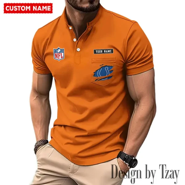 Indianapolis Colts Men's Muscle Henley Shirts New 2025 SPTMMHS014 - Image 5
