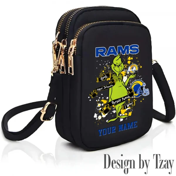 Los Angeles Rams Cute Shoulder Bag With Colorful Canvas Zipper Printed S9CBB511