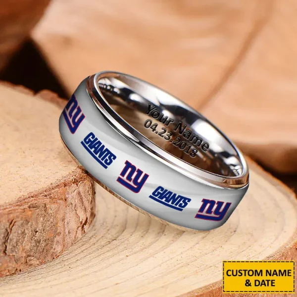 New York Giants New Style Ring Personalized Name And Date Gift For Fans AZSSRINGS071 - Image 3
