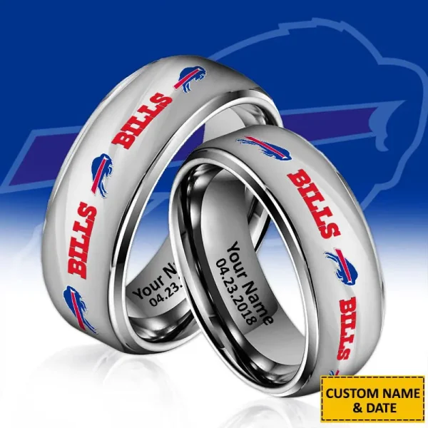 Buffalo Bills New Style Ring Personalized Name And Date Gift For Fans AZSSRINGS075