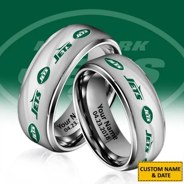 New York Jets New Style Ring Personalized Name And Date Gift For Fans AZSSRINGS076