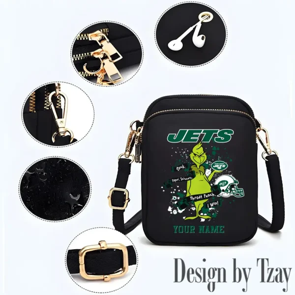 New York Jets Cute Shoulder Bag With Colorful Canvas Zipper Printed S9CBB517 - Image 2
