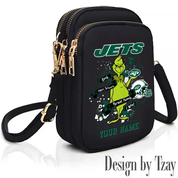 New York Jets Cute Shoulder Bag With Colorful Canvas Zipper Printed S9CBB517