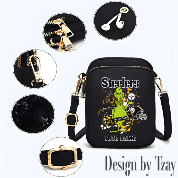 Pittsburgh Steelers Cute Shoulder Bag With Colorful Canvas Zipper Printed S9CBB519 - Image 3
