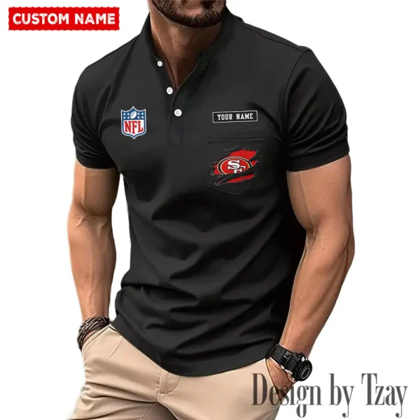 San Francisco 49ers Men's Muscle Henley Shirts New 2025 SPTMMHS028 - Image 2