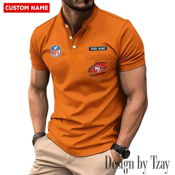 San Francisco 49ers Men's Muscle Henley Shirts New 2025 SPTMMHS028 - Image 3