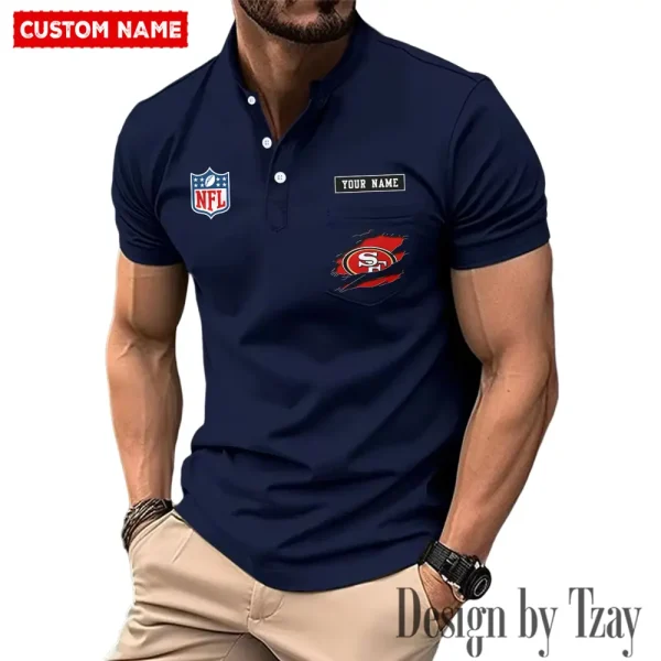 San Francisco 49ers Men's Muscle Henley Shirts New 2025 SPTMMHS028 - Image 4