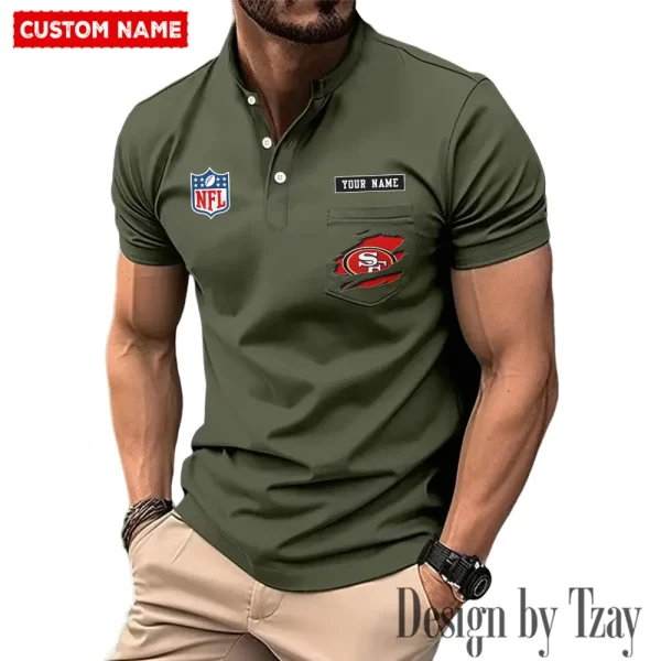 San Francisco 49ers Men's Muscle Henley Shirts New 2025 SPTMMHS028 - Image 5