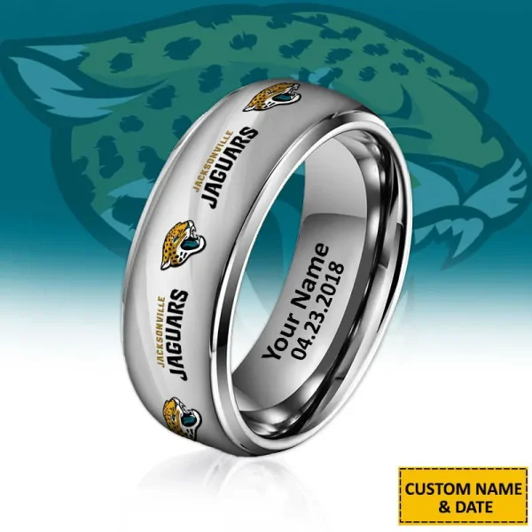 Jacksonville Jaguars New Style Ring Personalized Name And Date Gift For Fans AZSSRINGS083 - Image 2
