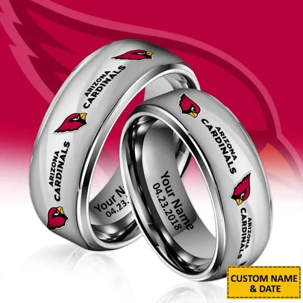 Arizona Cardinals New Style Ring Personalized Name And Date Gift For Fans AZSSRINGS087
