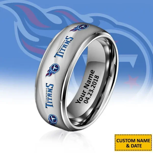 Tennessee Titans New Style Ring Personalized Name And Date Gift For Fans AZSSRINGS091 - Image 2