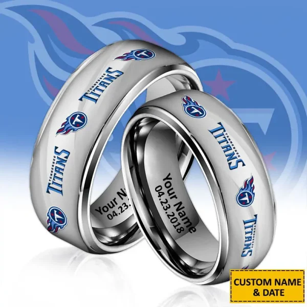 Tennessee Titans New Style Ring Personalized Name And Date Gift For Fans AZSSRINGS091
