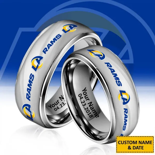 Los Angeles Rams New Style Ring Personalized Name And Date Gift For Fans AZSSRINGS099