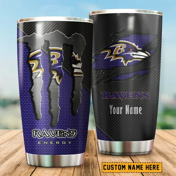 Baltimore Ravens NFL Tumbler Travel Mug Gift For Fans 2025 BGTUM822 - Image 2