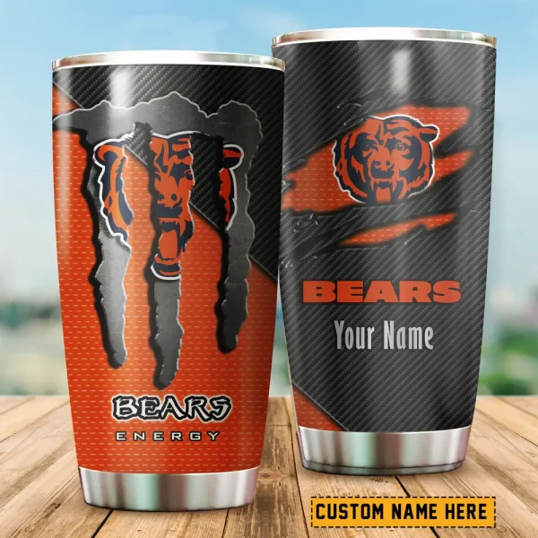 Chicago Bears NFL Tumbler Travel Mug Gift For Fans 2025 BGTUM825 - Image 2