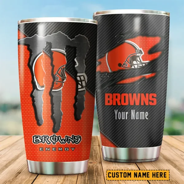 Cleveland Browns NFL Tumbler Travel Mug Gift For Fans 2025 BGTUM827 - Image 2