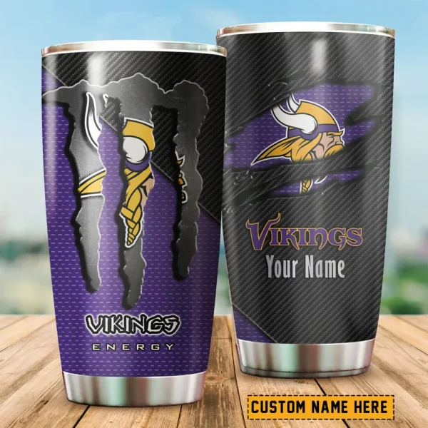 Minnesota Vikings NFL Tumbler Travel Mug Gift For Fans 2025 BGTUM840 - Image 2
