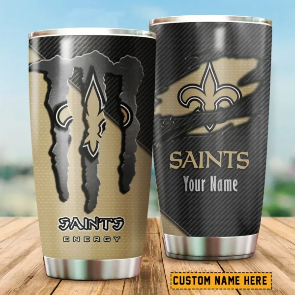 New Orleans Saints NFL Tumbler Travel Mug Gift For Fans 2025 BGTUM842 - Image 2