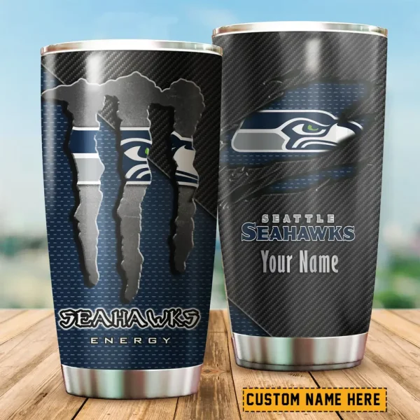 Seattle Seahawks NFL Tumbler Travel Mug Gift For Fans 2025 BGTUM848 - Image 2