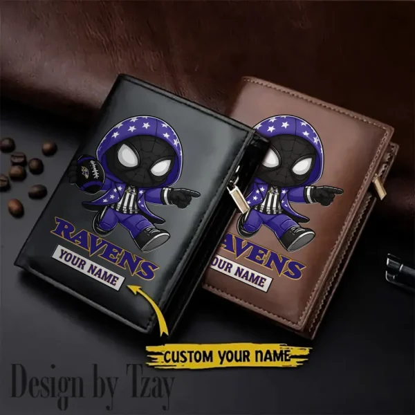 Baltimore Ravens Leather Wallets Vertical Style SPTLVW631