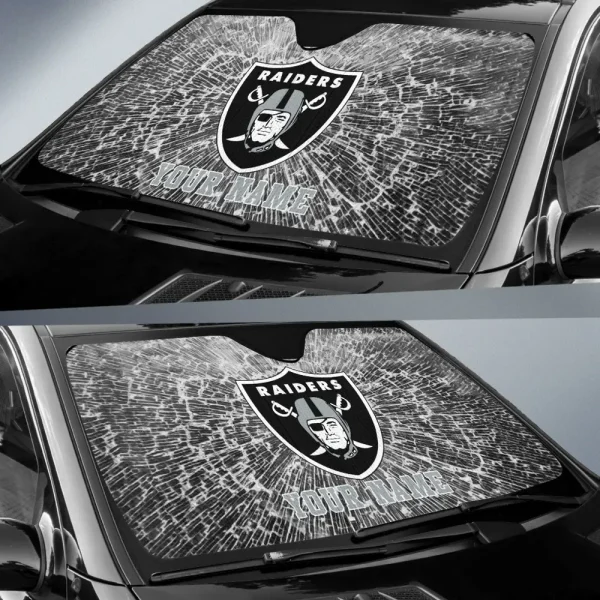 Las Vegas Raiders Car Sun Shades SPTAUSS008 - Image 2