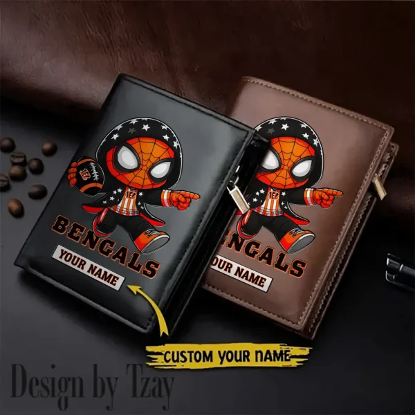 Cincinnati Bengals Leather Wallets Vertical Style SPTLVW635