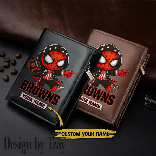 Cleveland Browns Leather Wallets Vertical Style SPTLVW636