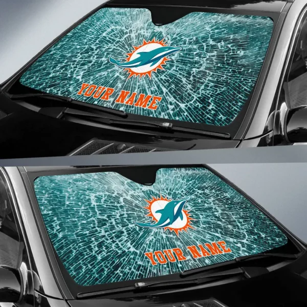 Miami Dolphins Car Sun Shades SPTAUSS021 - Image 2