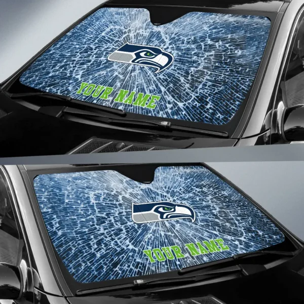 Seattle Seahawks Car Sun Shades SPTAUSS024 - Image 2