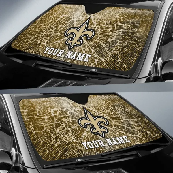 New Orleans Saints Car Sun Shades SPTAUSS025 - Image 2