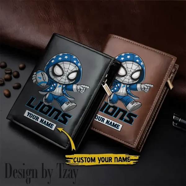 Detroit Lions Leather Wallets Vertical Style SPTLVW639