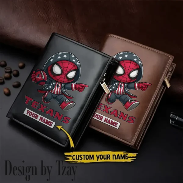 Houston Texans Leather Wallets Vertical Style SPTLVW641