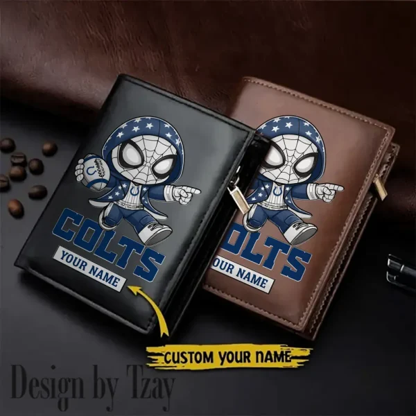 Indianapolis Colts Leather Wallets Vertical Style SPTLVW642