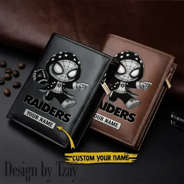 Las Vegas Raiders Leather Wallets Vertical Style SPTLVW645