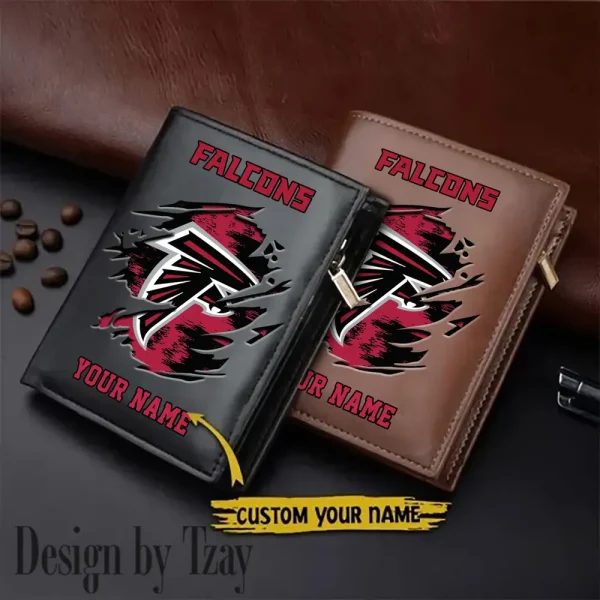 Atlanta Falcons Leather Wallets Vertical Style SPTLVW649