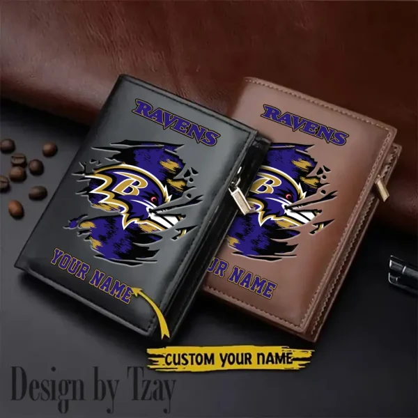 Baltimore Ravens Leather Wallets Vertical Style SPTLVW650