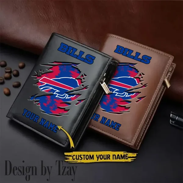 Buffalo Bills Leather Wallets Vertical Style SPTLVW651