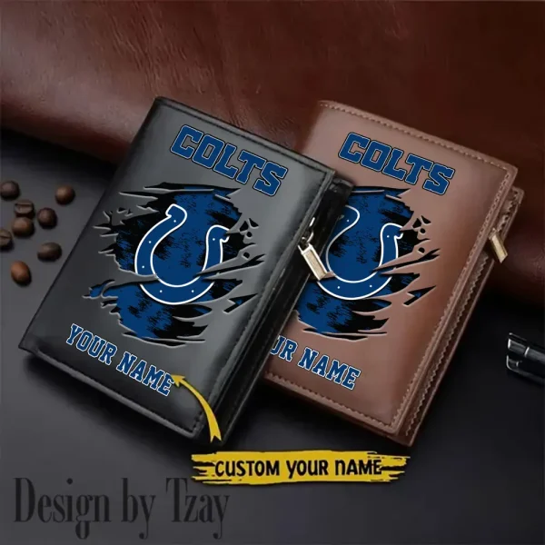 Indianapolis Colts Leather Wallets Vertical Style SPTLVW661